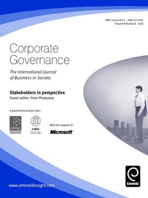 cover image of Corporate Governance, Volume 5, Issue 2